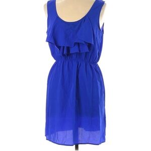 Ultra Pink Blue Ruffle Dress